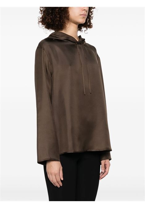 Brown silk hooded blouse Loulou studio - women LOULOU DE SAISON | NUKADPTP